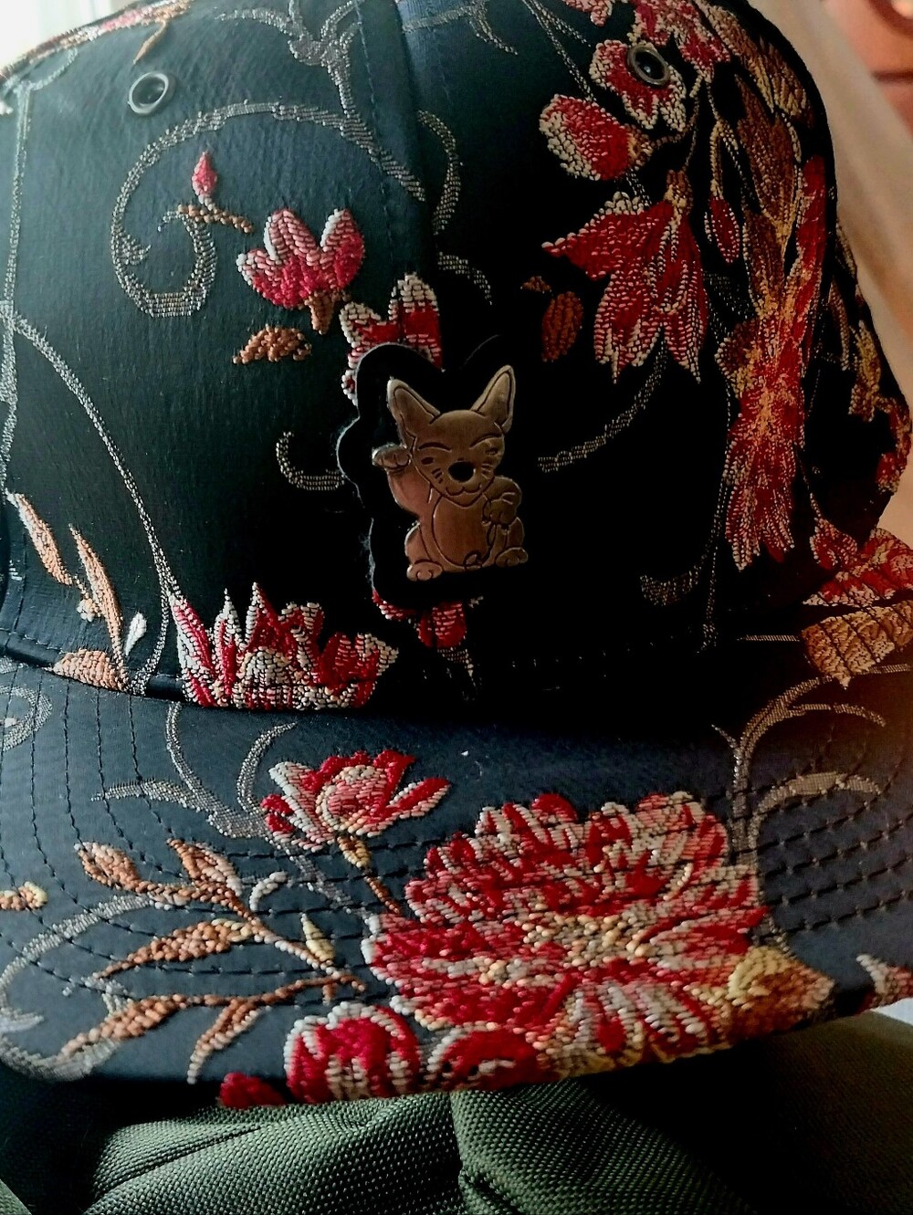 Grassroots California Lucky Monsters Floral Snapback Hat Stash Pocket Excellent